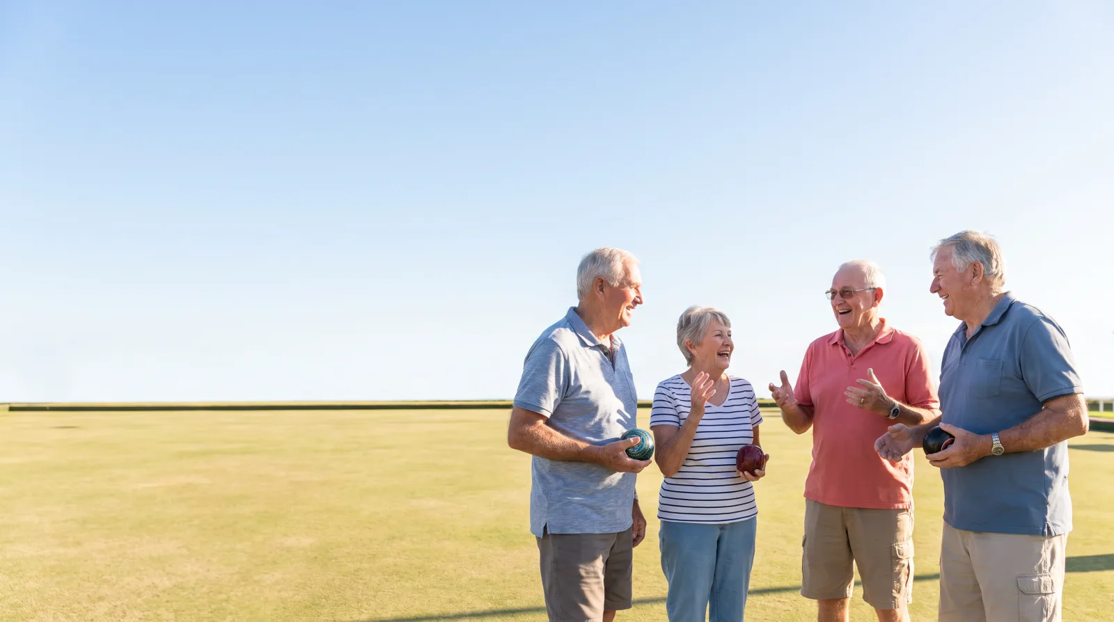 Active older Queenslanders enjoying a social outdoor gathering in Central Queensland