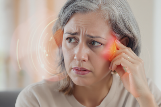 Woman-affected-by-hearing-loss