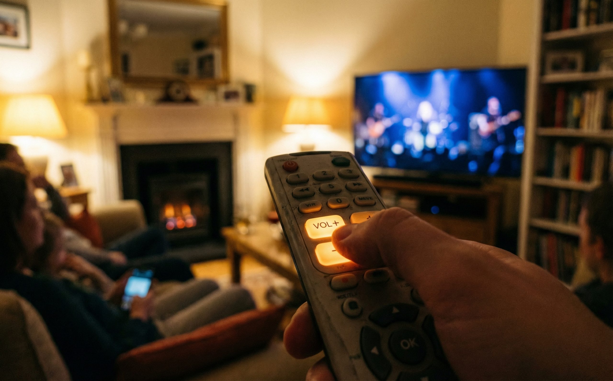 TV remote with volume control