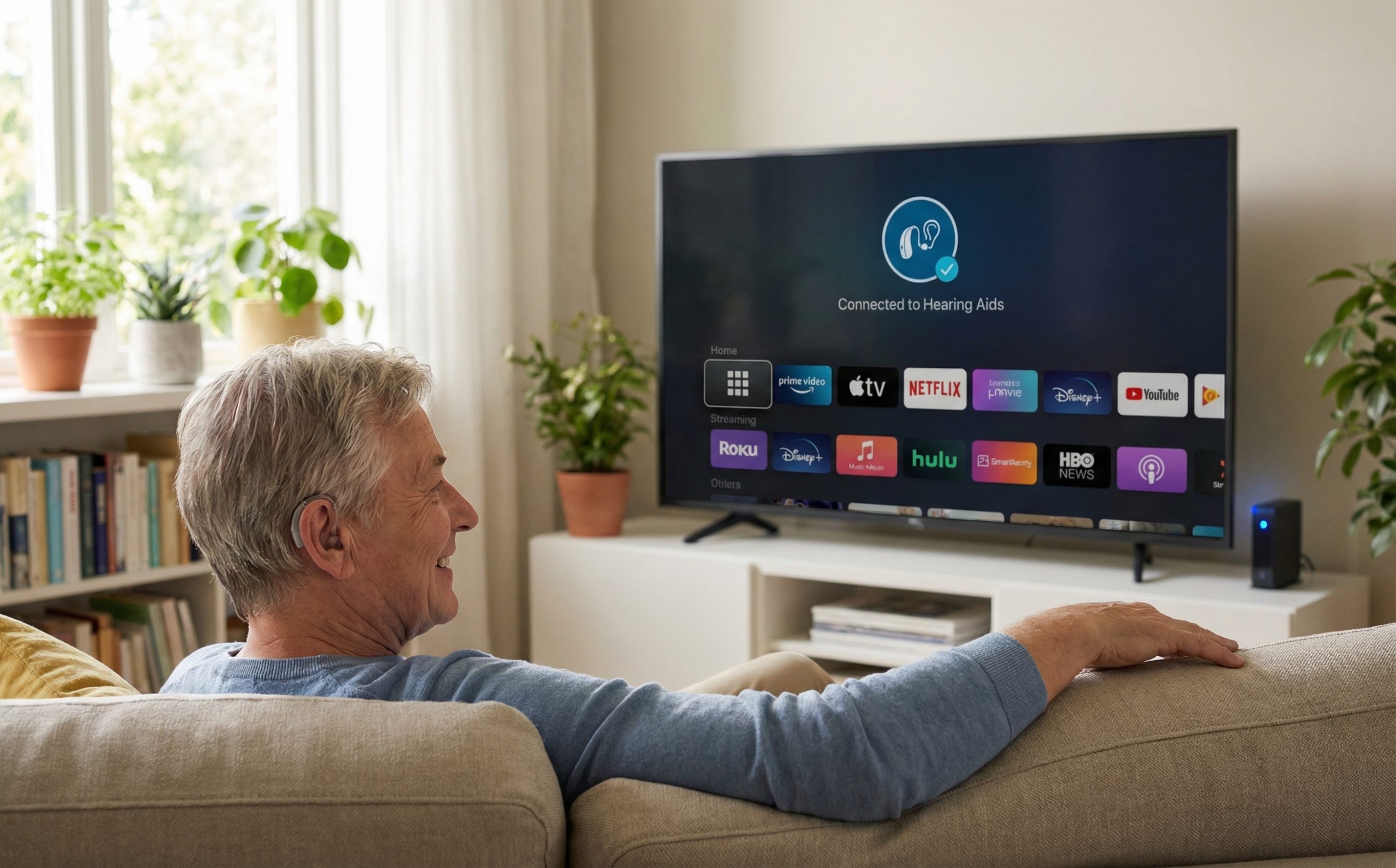 Streaming TV audio to hearing aids